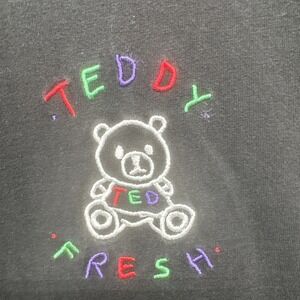 Teddy Fresh Men's T-Shirt Large Black Embroidered Teddy Bear‎ Streetwear
